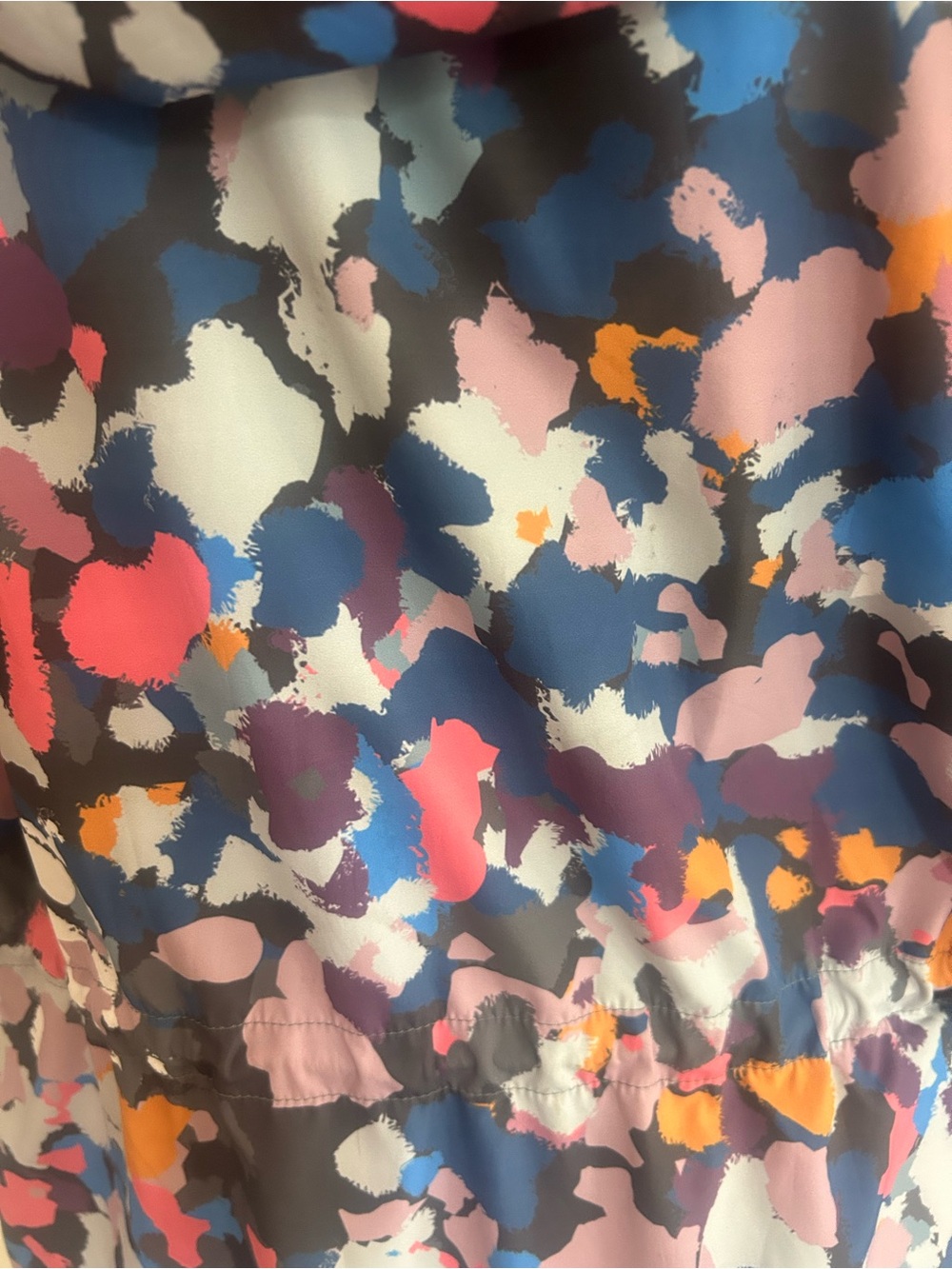 Abstract Print Drawstring Windbreaker - Multicolor - Picture 4 of 9